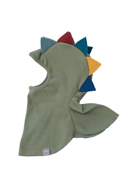 Kidizi Cagula copii reglabila din bumbac certificat, Dino Green 4-18 luni