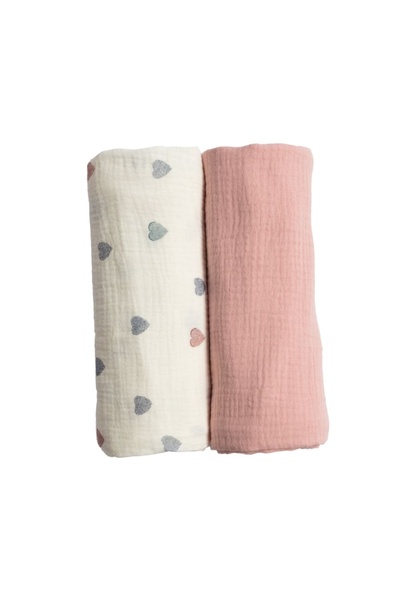 Kidizi Set 2 paturi pentru bebelusi de vara din muselina dubla 100x100 cm Col...