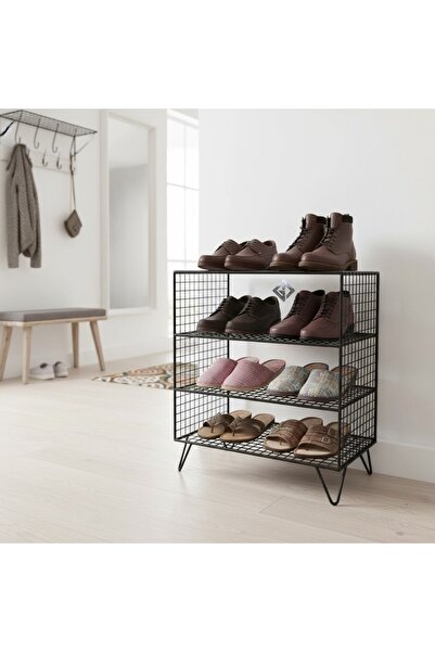 GO DEKOR İskandinav YENİ Metal Dekoratif Ayakkabılık/Terliklik 49x35