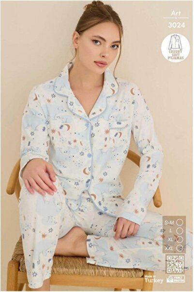 ROYAM طقم بيجامة نسائي شتوي من الجلد السويدي بأكمام طويلة وأزرار أمامية ناعمة...