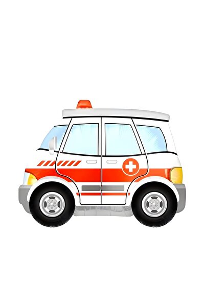 Mini Parti بالون فويل على شكل سيارة إسعاف من ميني بارتي ستور