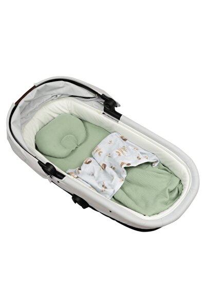 Kidizi Lenjerie pentru landoul caruciorului din muselina Birdy, include cearc...