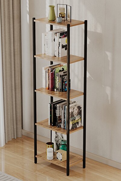 Tedarikcenter Luna 5 Raflı Mutfak Rafı Metal Ayaklı Banyo Dolabı Çok Amaçlı R...