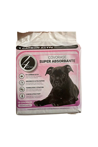 4dog Абсорбиращи подложки PetCare 4 DOG CHARCOAL бързосъхнещи 60x60 см, опако...