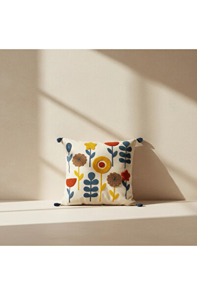 Shopyteks Yıldız Bohemian Punch Embroidered Throw Pillow Cover (Without Inner Filling)