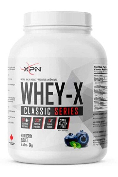 GENCOLİVE سلسلة XPN Whey-X الكلاسيكية، وزن 2 كجم، بنكهة التوت الأزرق، 57 حصة