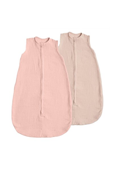 Kidizi Set 2 saci de dormit de vara pentru copii din muselina dubla 0-6 luni ...