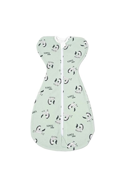 Kidizi Sistem de infasat cu fermoar dublu Swaddel Confort Zebra Mint 0-4 luni...