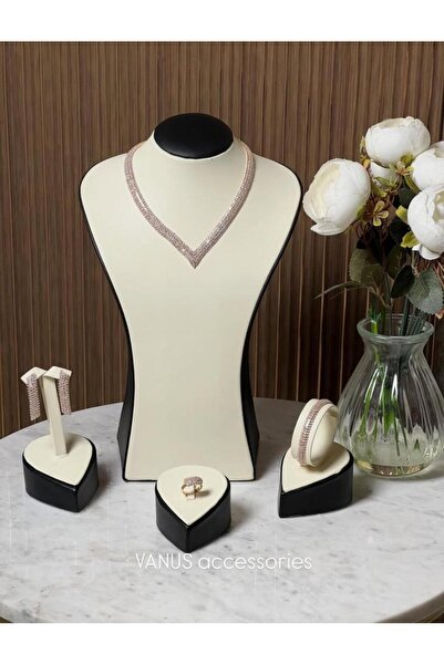 vanus fashion طقم اكسسوار ذهبي A1418