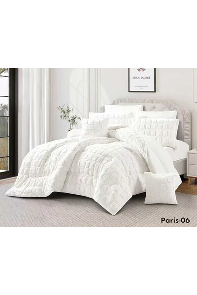 ALMIAAD Paris Winter Double Bedspread, Soft Rabbit Fur, Modern Design, 230 x 250