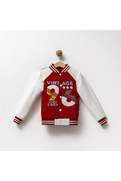 UrazBebe %98 Pamuk Erkek Çocuk Kolej Ceketi – Elastanlı, Çıtçıtlı, Baskılı Bo...