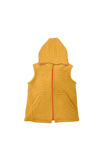 Kidizi Παιδικό Γιλέκο από βρασμένο Μάλλινο με κουκούλα και κεντρικές τσέπες C...