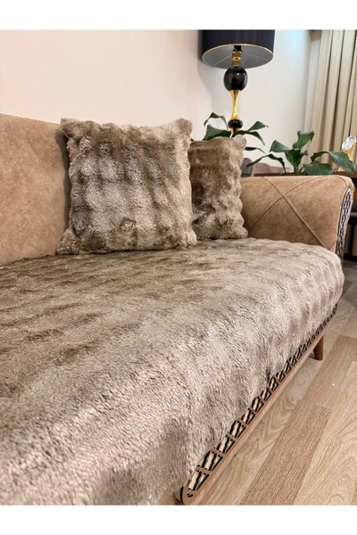 montanahome Thick Plush Sofa Cover Set 3+3+1+1 Soft & Decorative