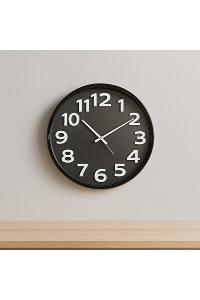 Family Ship Black circular wall clock - 40 cm