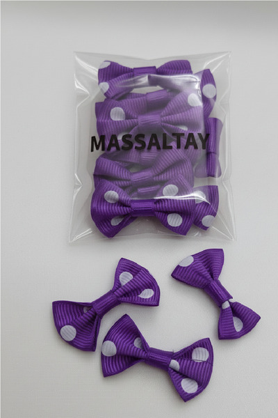 Massaltay فيونكة منقطة 10 قطع - زينة عيد الميلاد، حزمة هدايا وشريط زخرفي