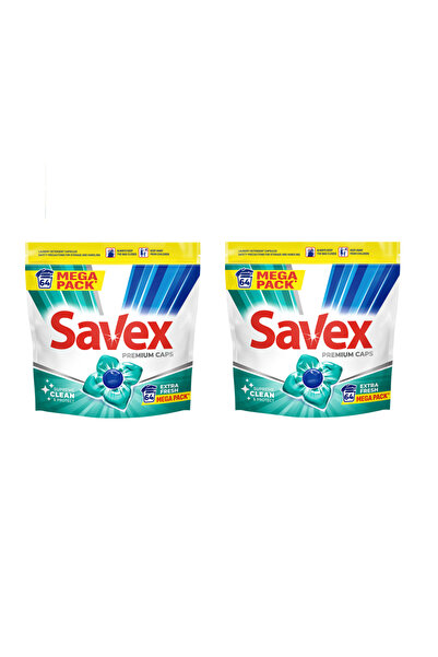 SAVEX Premium Capsule Extra Fresh 64 bucati - 2 Buc ( 2 Pachete)