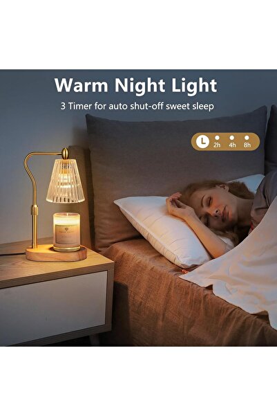 yoyimoore Candle Warmer Lamp with Timer & Dimmer, Height Adjustable