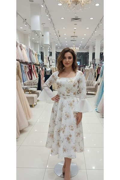 dantil فستان بناتي ميدي انيق