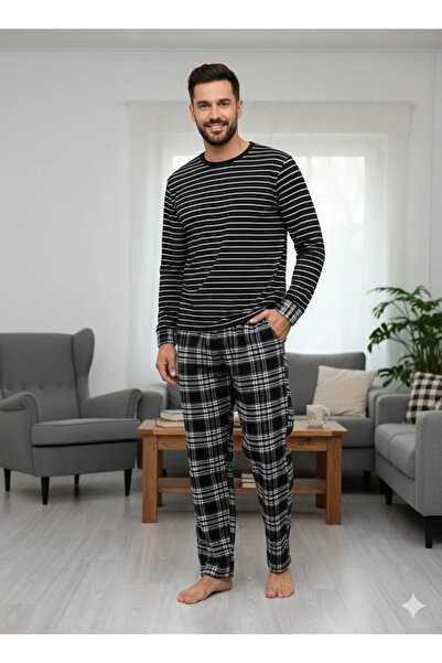 ALFA AKSESUAR 03 Πιτζάμες Pijalüx καρό με μονή κάτω τσέπη
