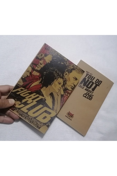 OWLBAG COMPANY حقيبة OWL بتصميم خاص وقلم ملاحظات بنمط عتيق ونقشة نادي القتال