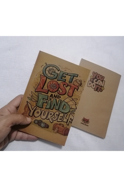 OWLBAG COMPANY حقيبة OWL بتصميم خاص بمظهر عتيق ونقشة مميزة، دفتر ملاحظات للعثور على نفسك