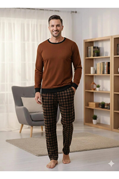 ALFA AKSESUAR 03 Pijalüx Παντελόνι Σπιτιού Χειμερινό με Μονό Καρό Πάτο από Χο...