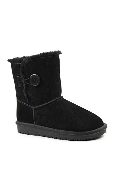 mm ​Women's high boots, fur-lined, made of natural leather NASZIB-BLACK