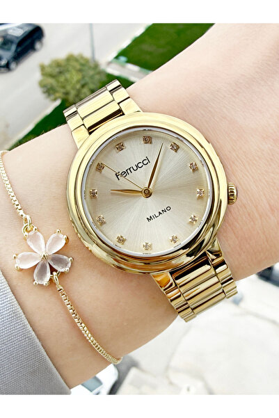 Ferrucci Çelik Su Geçirmez Kadın Kol Saati Ve Hediye Bilekik