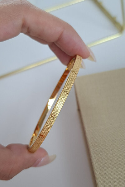 Norevia Paslanmaz Çelik Mat Doku Notalı Kelepçe Bileklik,Günlük Kullanım için...