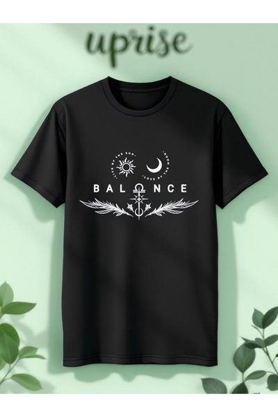 Vordevia Balanță cu imprimeu Bumbac supradimensionat tricou