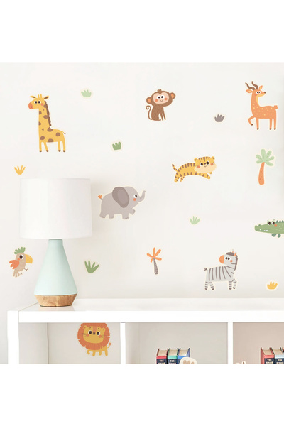 Jüppo Safari Mini Duvar Sticker Seti – Çocuk Odası Dekorasyonu