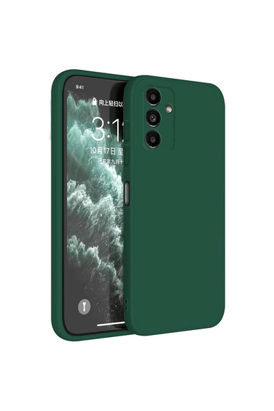 NewFace جراب سامسونج جالاكسي S23 FE أول سيليكون - أخضر داكن