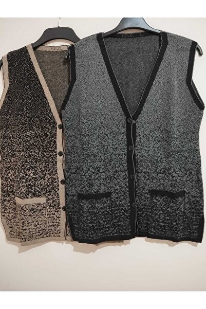 anne moda ankara 2 Pack, Winter, 100% Acrylic, Standard Size 40 Knitwear Mother Vest