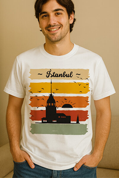 VİVA LORA Istanbul Printed Unisex Cotton T-Shirt