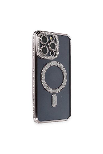 NewFace حافظة آيفون 14 برو جوكي لامعة مغناطيسية - رمادي