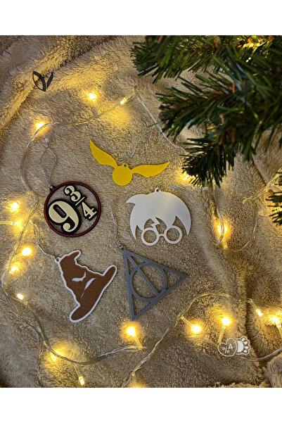 Leaft Design مجموعة زينة شجرة عيد الميلاد هاري بوتر 5 قطع - شخصيات عالم السحر...