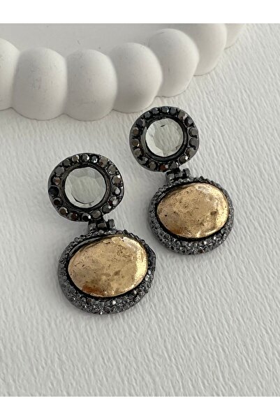 Luparadis Special Series Antique Zr Model Double Oval Design Earrings
