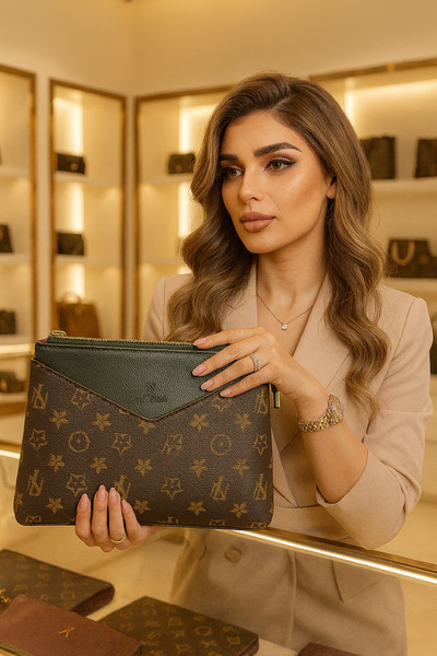 Lavina Luxury women's handbag with a classic pattern and top zipper – a stylish and practical design