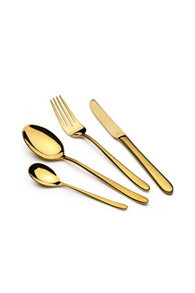 Arshia Arshia Luxury Stainless Steel Cutlery Set — 50 Pieces in Gold + Gift