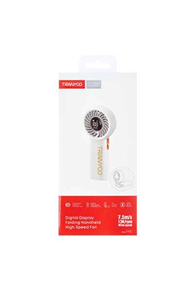TRANYOO Portable High Speed ​​Foldable Fan FF02 White