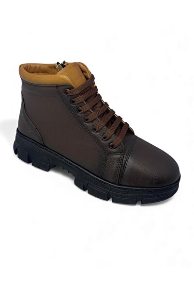 Desimod Women's Genuine Leather Comfortable Full Orthopedic Comfortable Non-Slip Sole Daily Boots