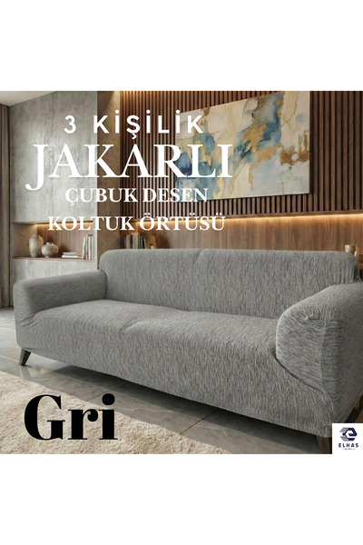 ELHAS Husă elastică pentru canapea Jacquard pentru 3 persoane |   Husă elasti...