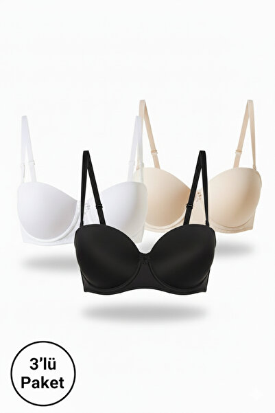 Ebru Silikonlu Destekli Straplez 3'lü Avantajlı Paket