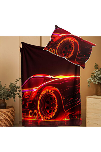 ACONCEPT Lightning Mcqueen Cars Themed Baby Child Welsoft Soft Blanket & Pill...