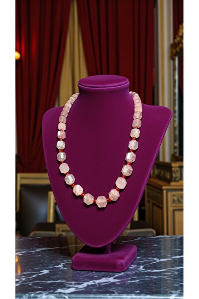 Mavera Çilek Kuvars Kolye