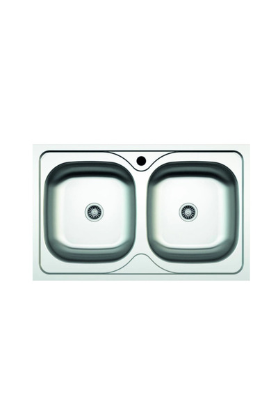 KlaussTech Νεροχύτης κουζίνας, από ανοξείδωτο ατσάλι, κατά των αλάτων, 2 μπολ...