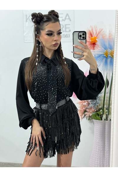 KATYDEA STORE Camasa cu cristale ștanțate și cravata LORELAI