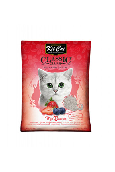 Kit Cat رمل قطط كلاسيكي 10 لتر - برائحة التوت والفراولة