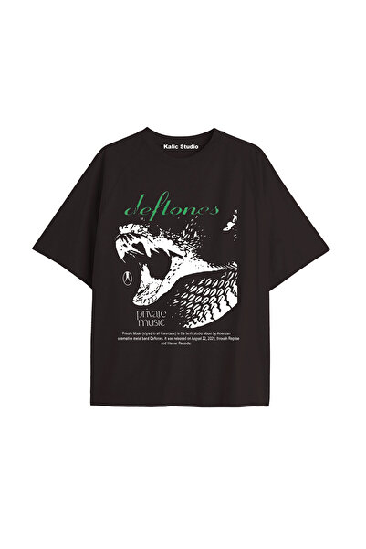 Kalic Studio deftones supradimensionat tricou negru