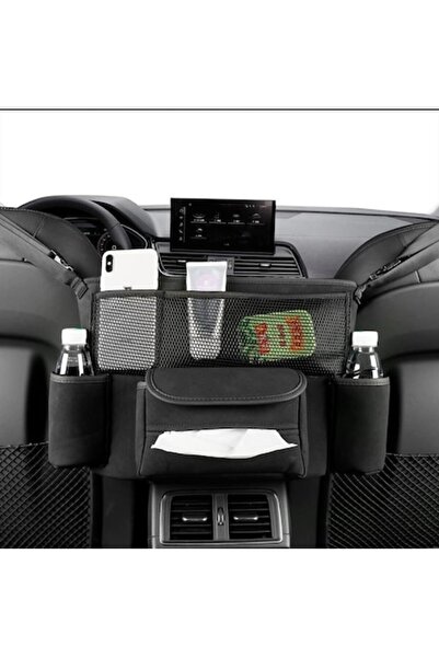 NEXTWAVE Organizator intre scaune auto NextWave®, 5 compartimente, piele , negru